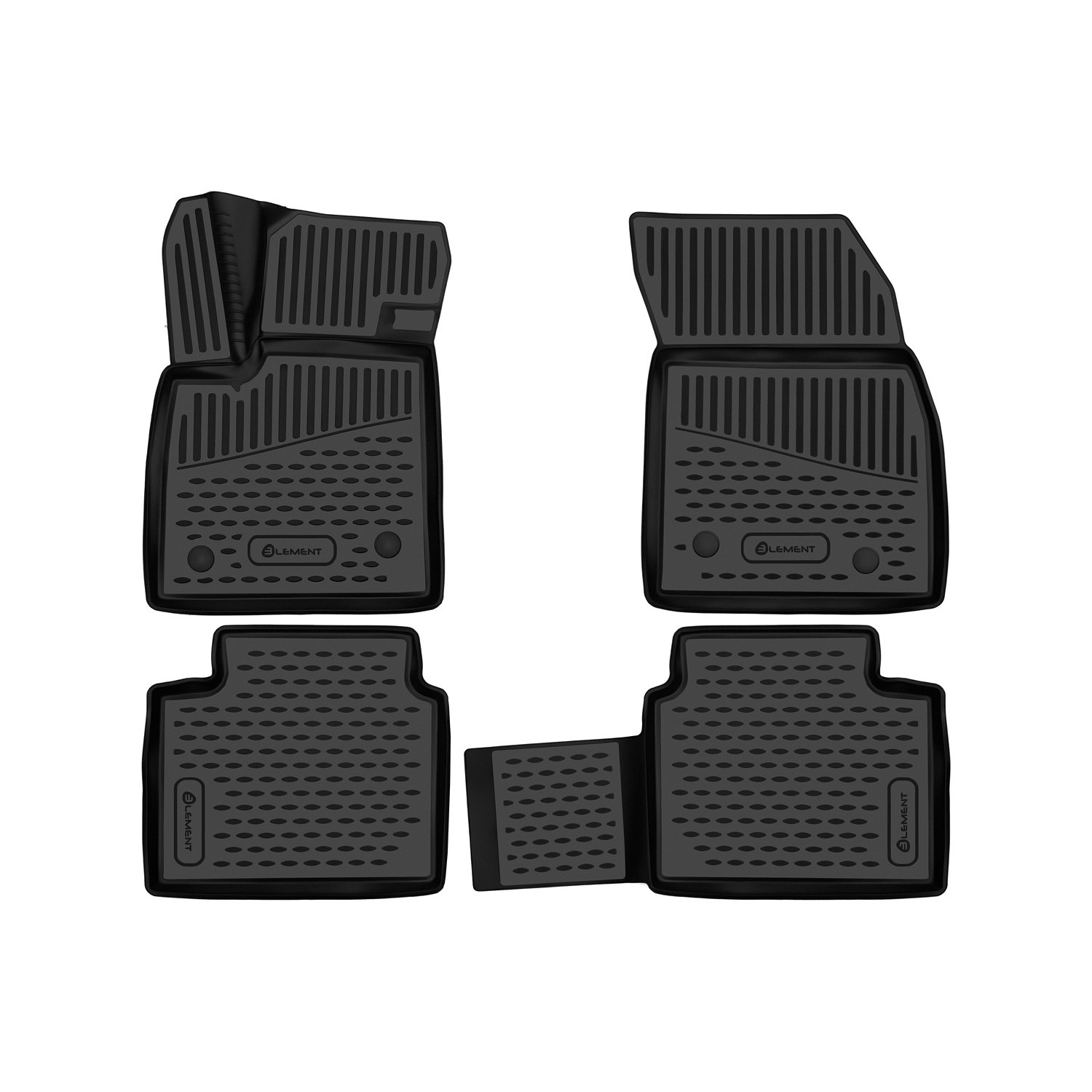Image of Rubber Mat Set For Ford Focus | Iv Mk4, 2018-2024 | 100% Car Floor Mats, Universal Car Floor Mat, Car Rubber Mats, Car Foot Mats Rubber
