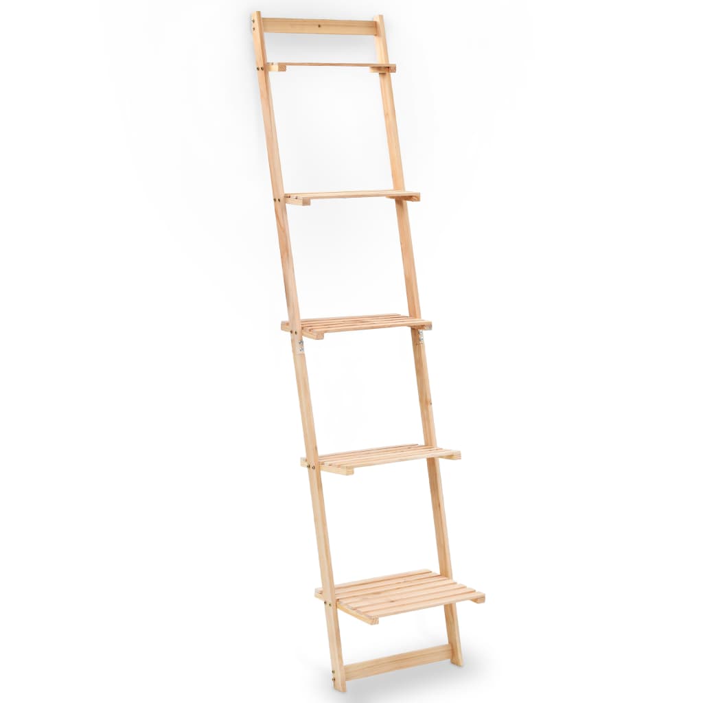Image of Vidaxl Ladder Shelf Cedar Wood 41.5x30x176 Cm