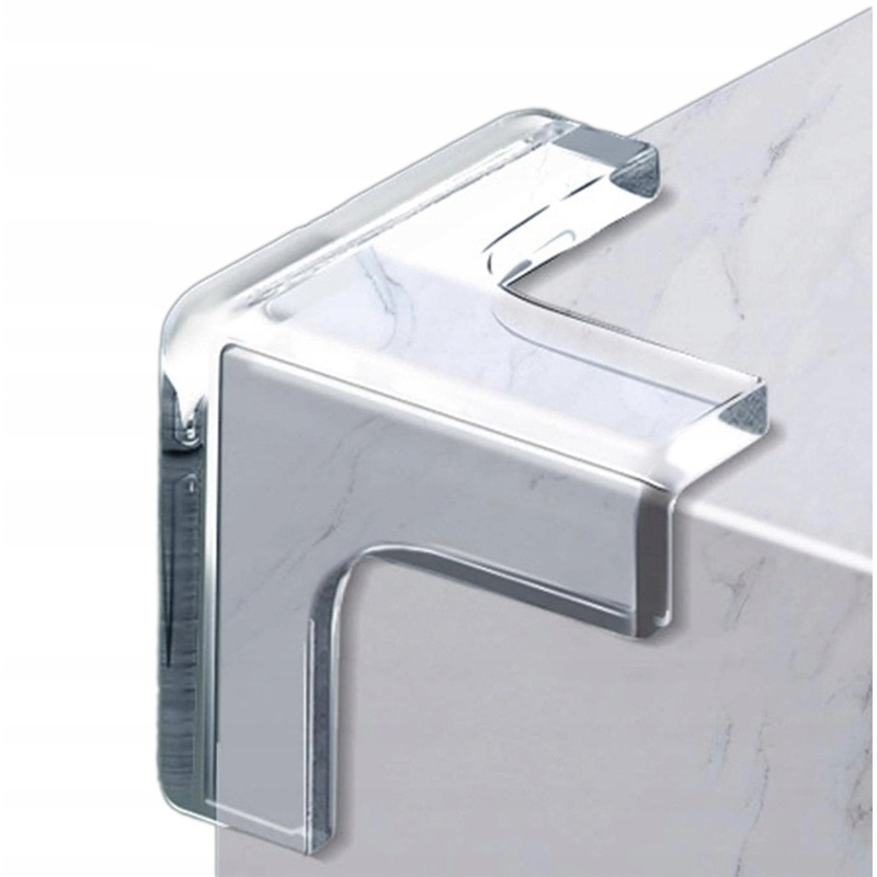 8 komada T-oblika Ojačanih Silikonskih Zaštitnika za Kutove Namještaja - Prozirni, Jednostavna Instalacija, Sigurnost Djece