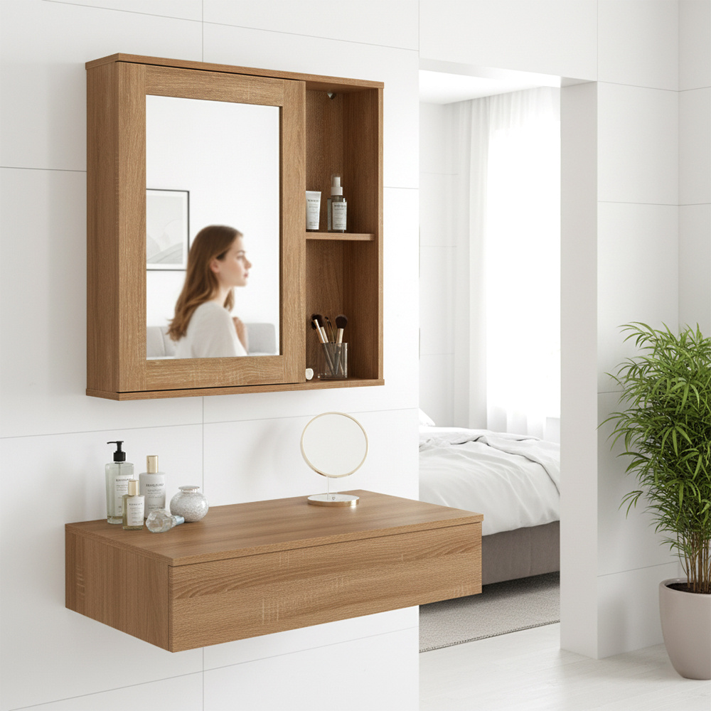 Bathroom Mirror Cabinet with Adjustable Shelves
