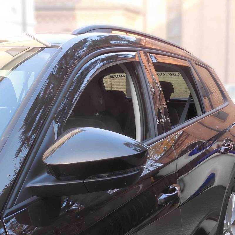 Windshield Rain Deflector For 2017-2023 Dark Acrylic 4pcs