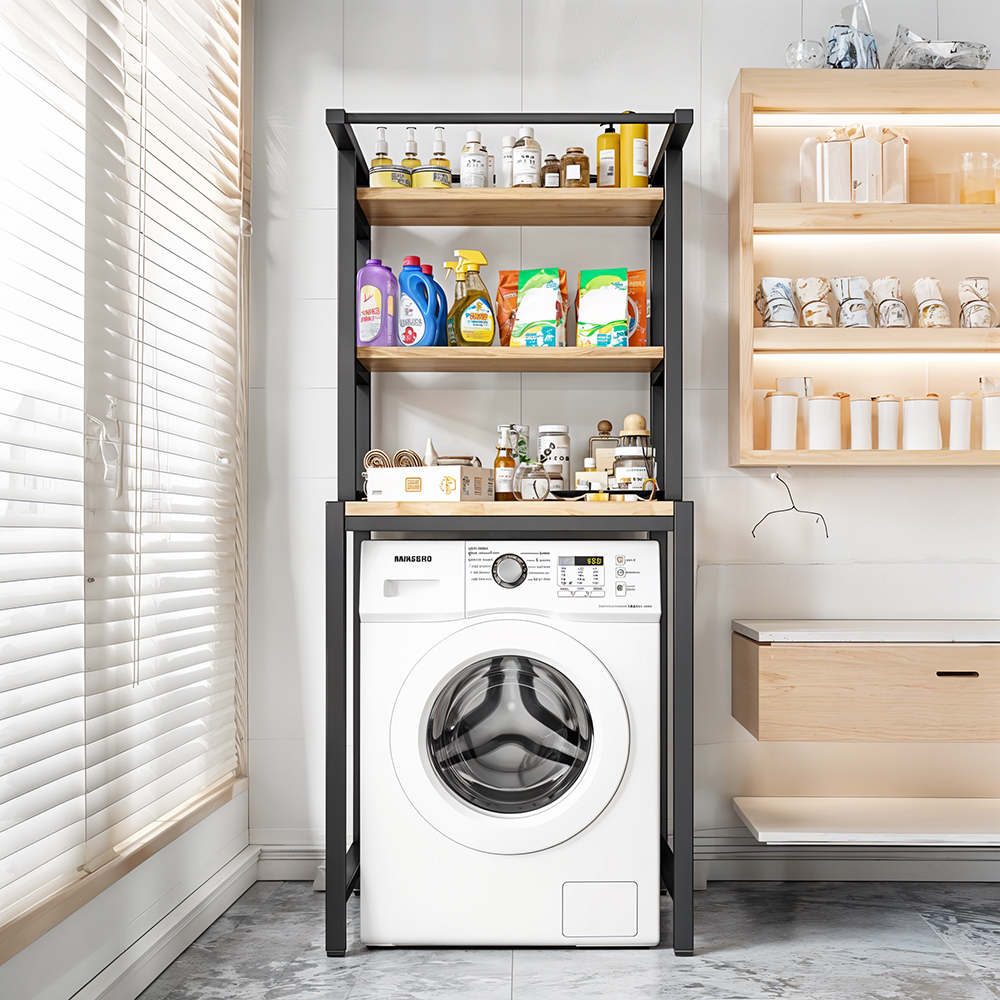 3-Tier Over Toilet Storage Rack, Freestanding Bathroom Organizer
