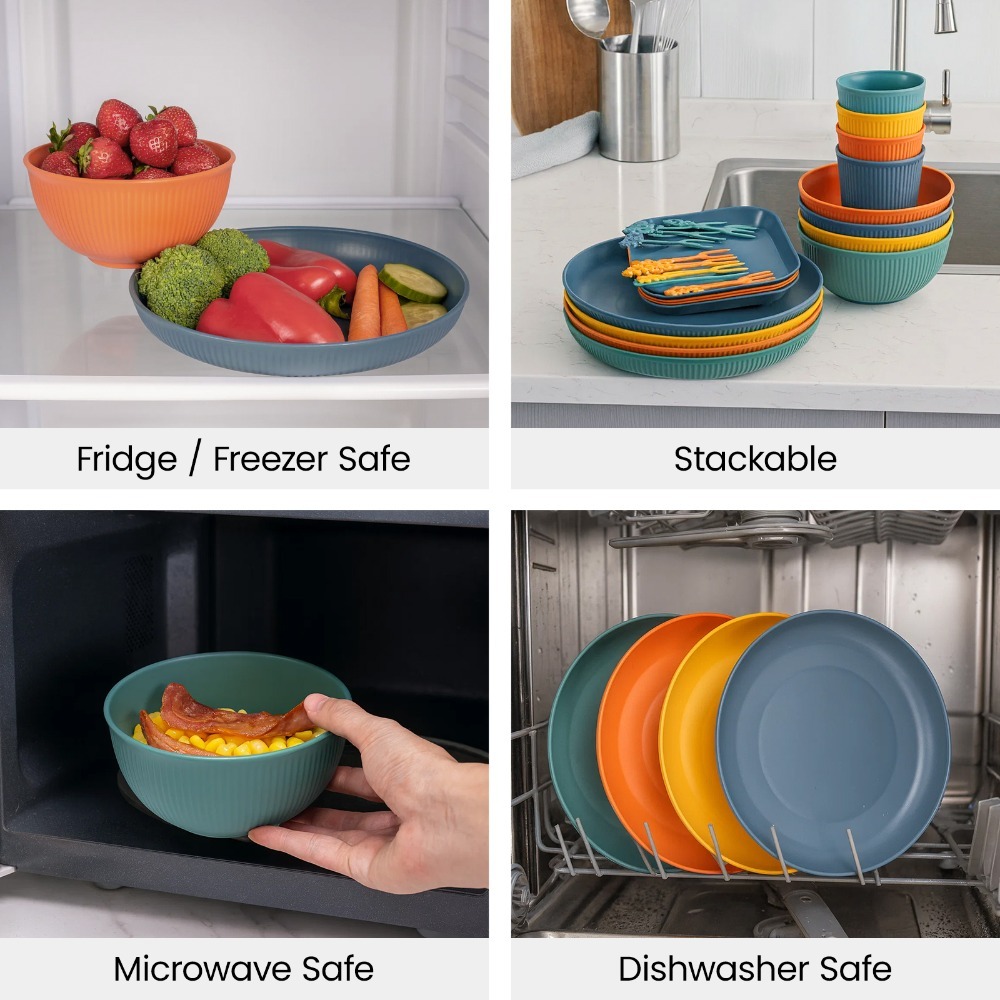 52-Piece Colorful Kitchen Supplies Set for Camping & Parties