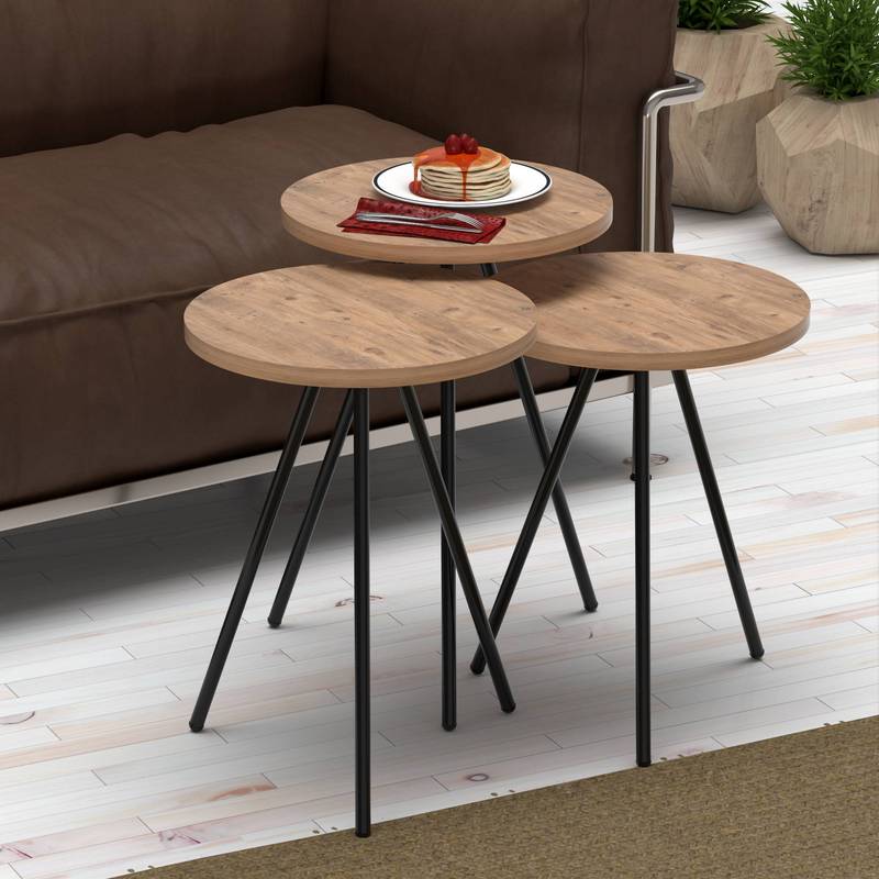 Sentence Tablecloth 3pcs Set Round