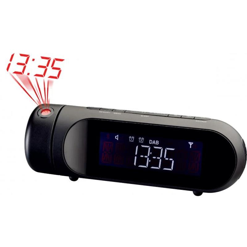 Image of Majestic Rs 119p Dab - Dab/dab+/fm Clock Radio With Lcd Display, Adjustable Time Projection, Usb Charging Port, Dual Alarm With 3 , Black
