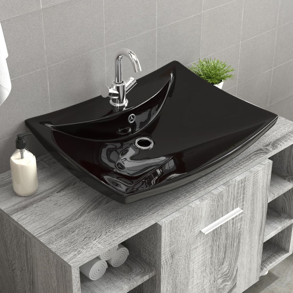 Image of Vidaxl Sink Overflow Washbasin Wash Bowl