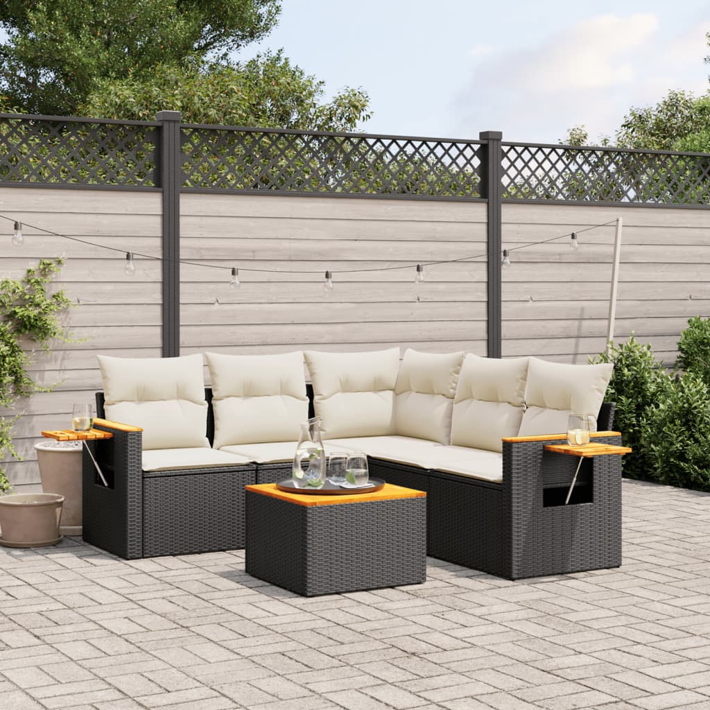 Image of Vidaxl Garden Sofa Set, Outdoor Sofa Set, Sofa Set, Garden Lounge Set, Poly Rattan Lounge Set For Terrace