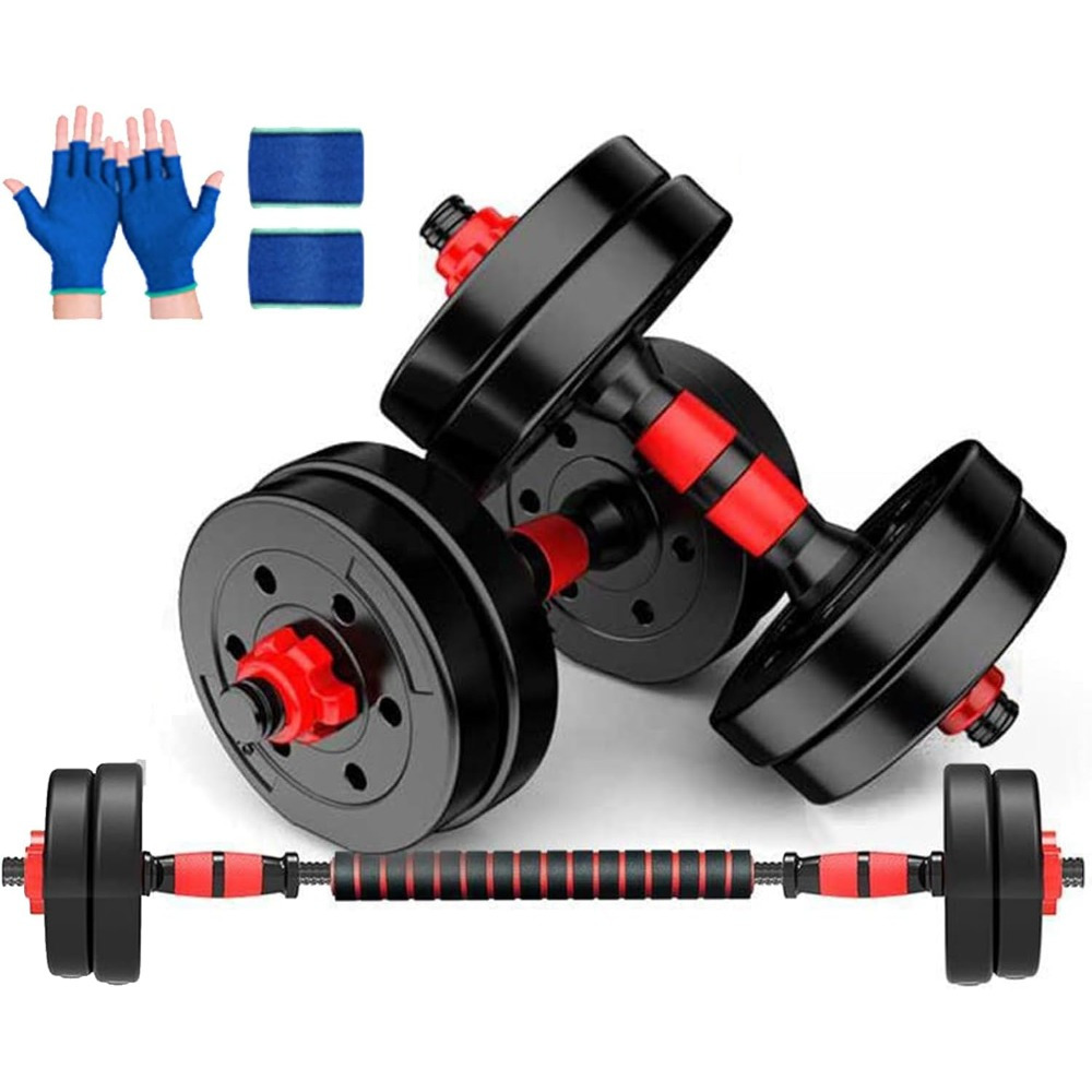Image of Adjustable Dumbbell Set 2-in-1 Dumbbells & Long Dumbbell Set, Fitness Dumbbell Weight Set For Strength Training, Slip-resistant Handles, , Space- Standing & Hanging