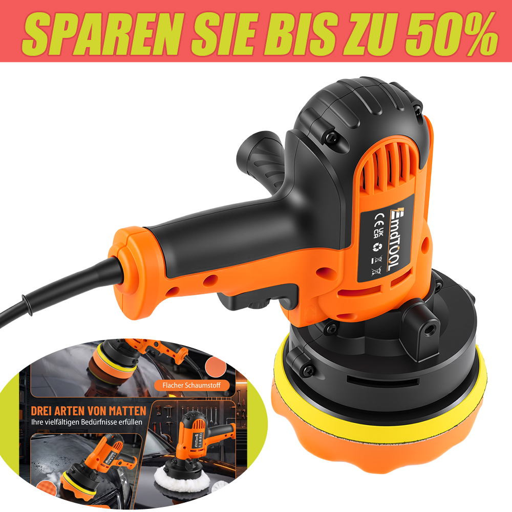 Image of 700w Car Polisher, Polisher Set, 5-inch Orbital Auto Polisher With 3 Variable , For Car Detailing, Polishing, Waxing, Scratch Removal