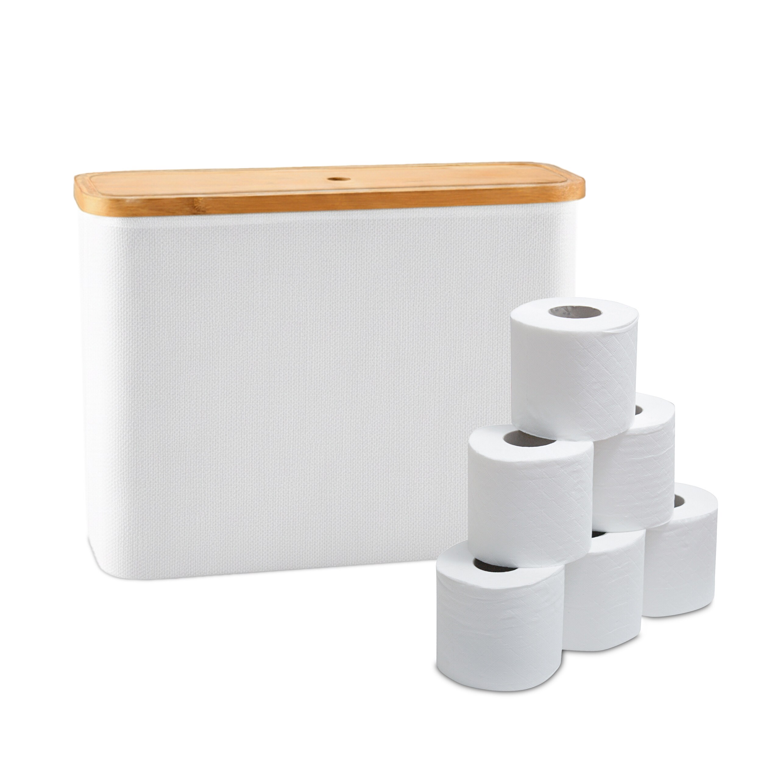 Toilet Paper Storage In White - (w)45 X (h)34.5 X (d)15 Cm
