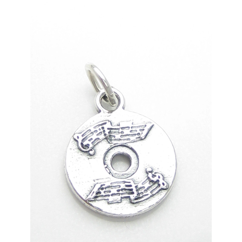 CD Compact Disc Sterling Silver Charm for Music Lovers