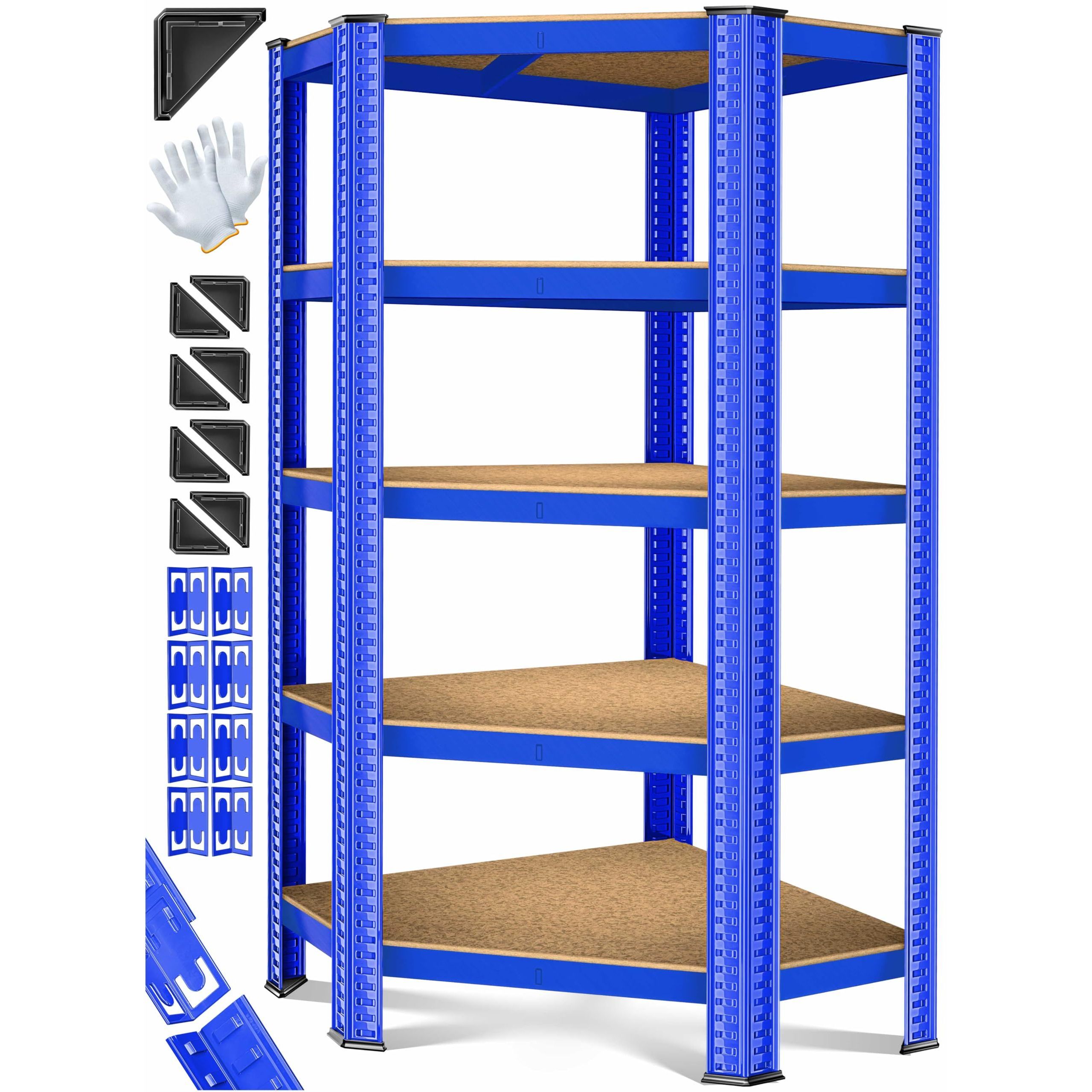 Masko Heavy-duty Shelving Unit Metal Shelving With 5 Adjustable Shelves For Basement Garage Workshop Storage