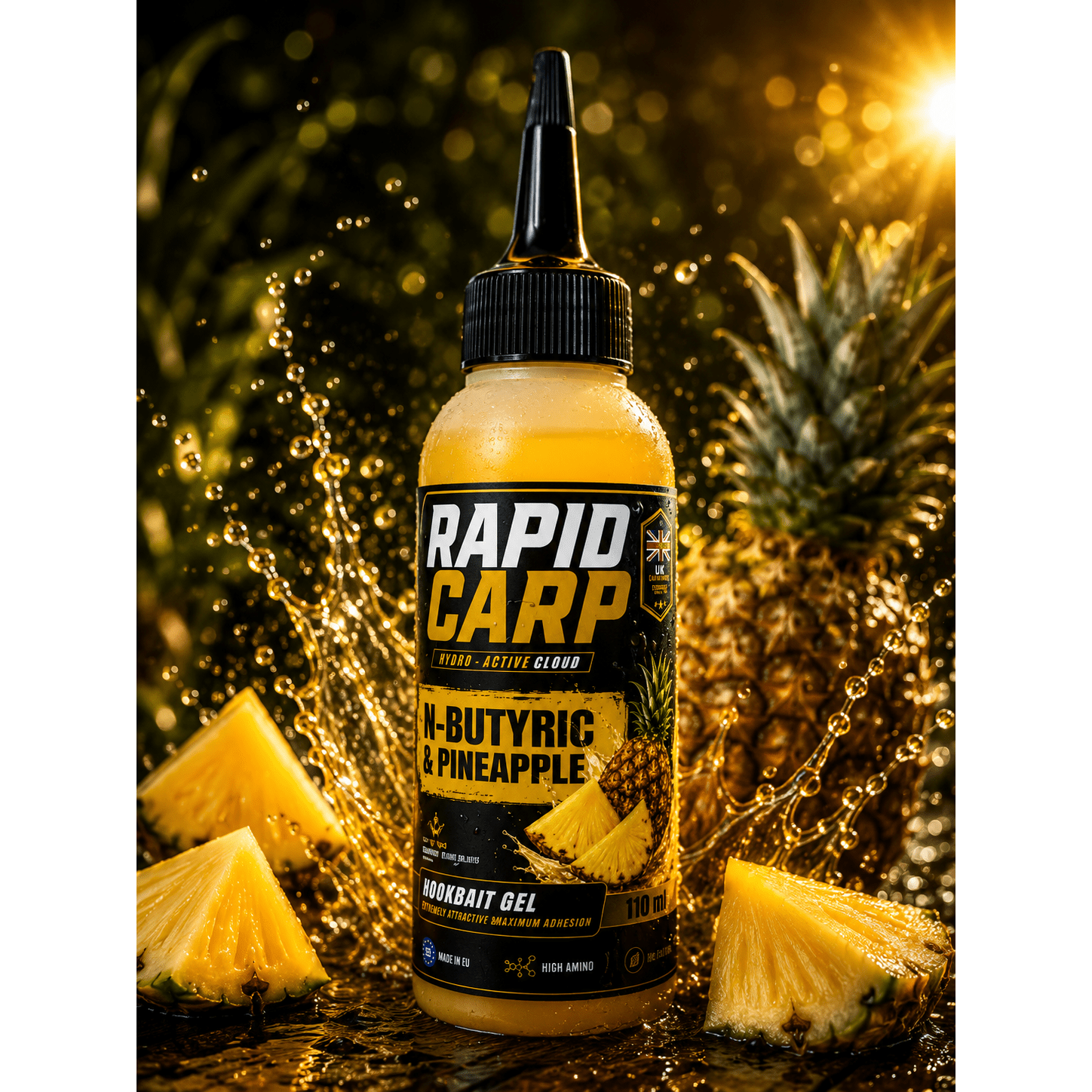 Image of Rapid Carp N-butyric-pineapple Method Master Sticky Gel (110ml) – Extra Pineapple And Pure Butyric Acid Lure Gel, 100% Pva- For Summer Carp And Fishing