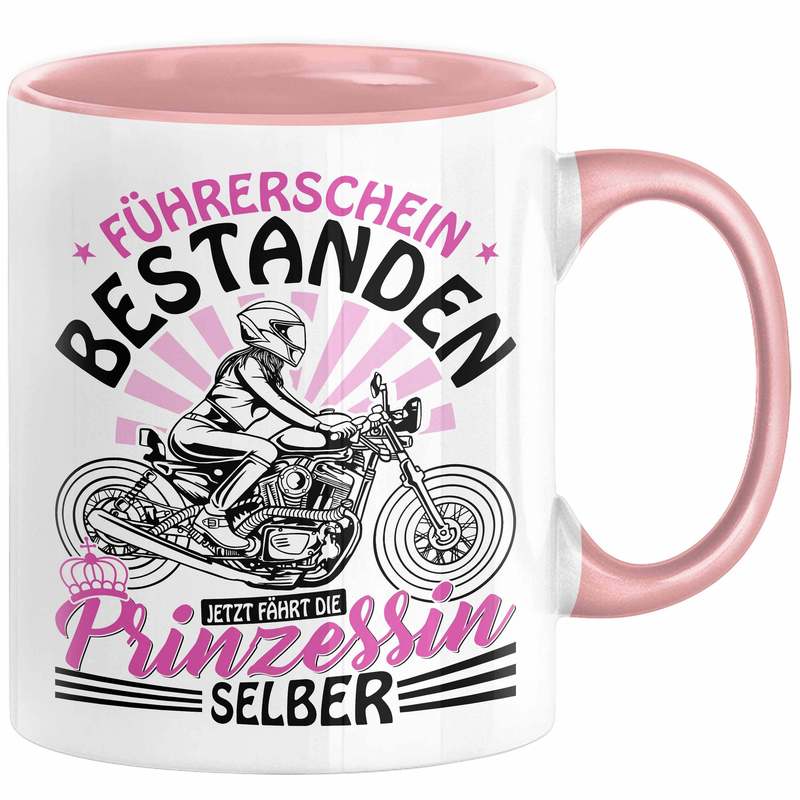 Motorcycle License Women's Mug Gift License Test Gift Idea Girl Coffee Cup