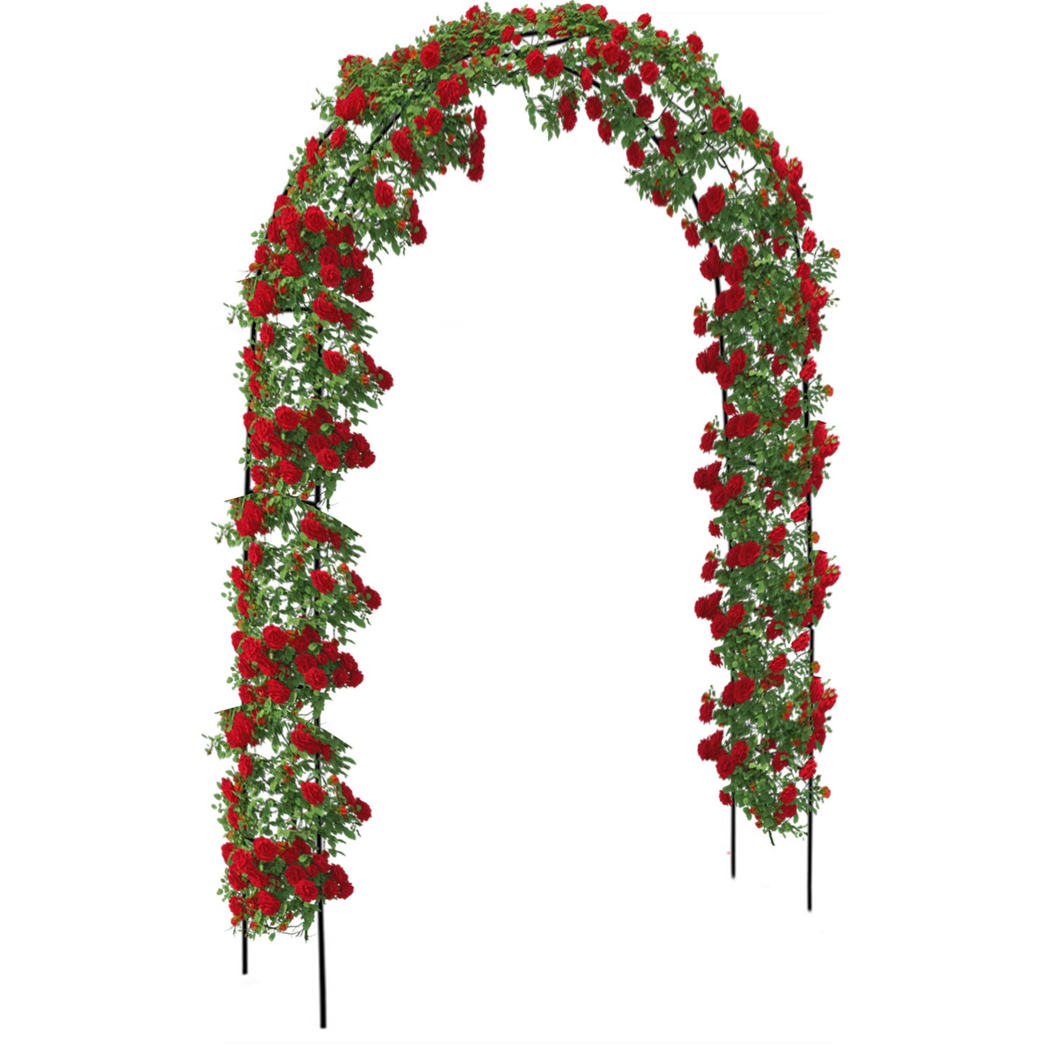 Rose Arch - Garden Arch - Support - Flower Arch - For Climbing Plants - Metal - 240 X 140 X 38 Cm - Black