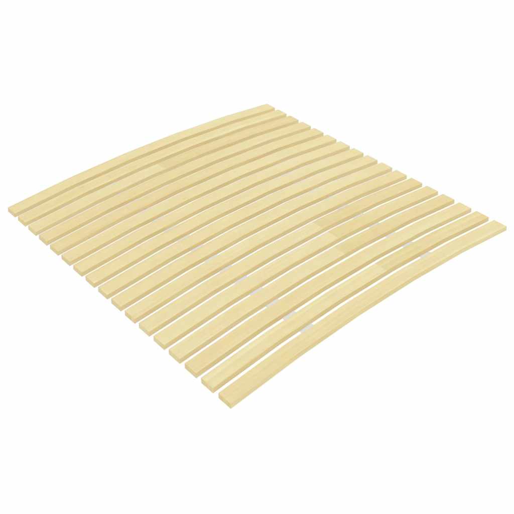 Vidaxl Solid Wood Bed Slat Base Replacement With 17 Slats, Foldable Slatted Bed Frame, Wooden Slats, 120x200cm
