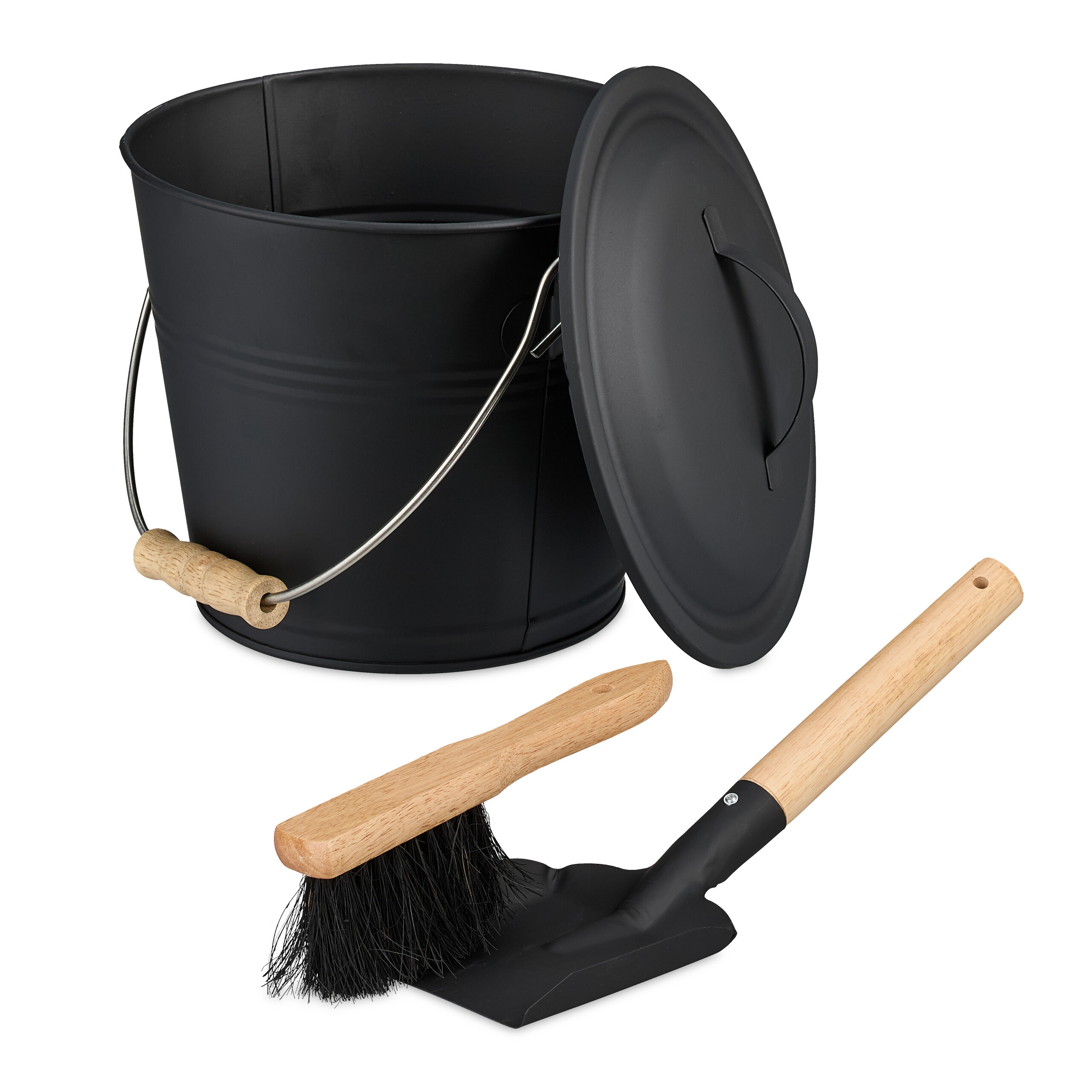 3pcs Ashtray Set In Black