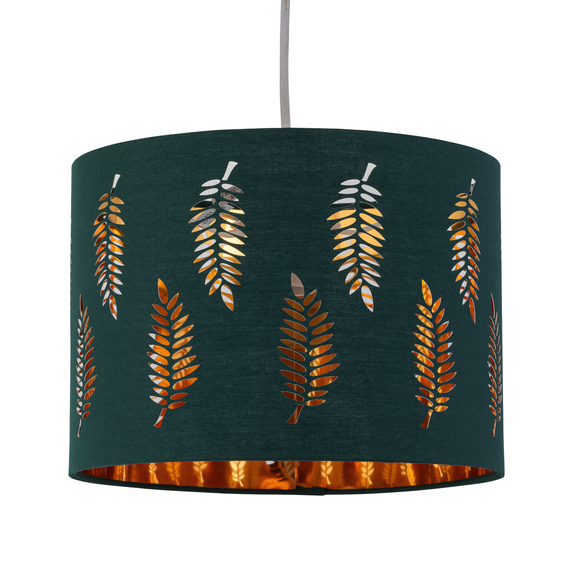 First Choice Lighting Fern - Dark Green Cut Out 25cm Pendant Lightshade