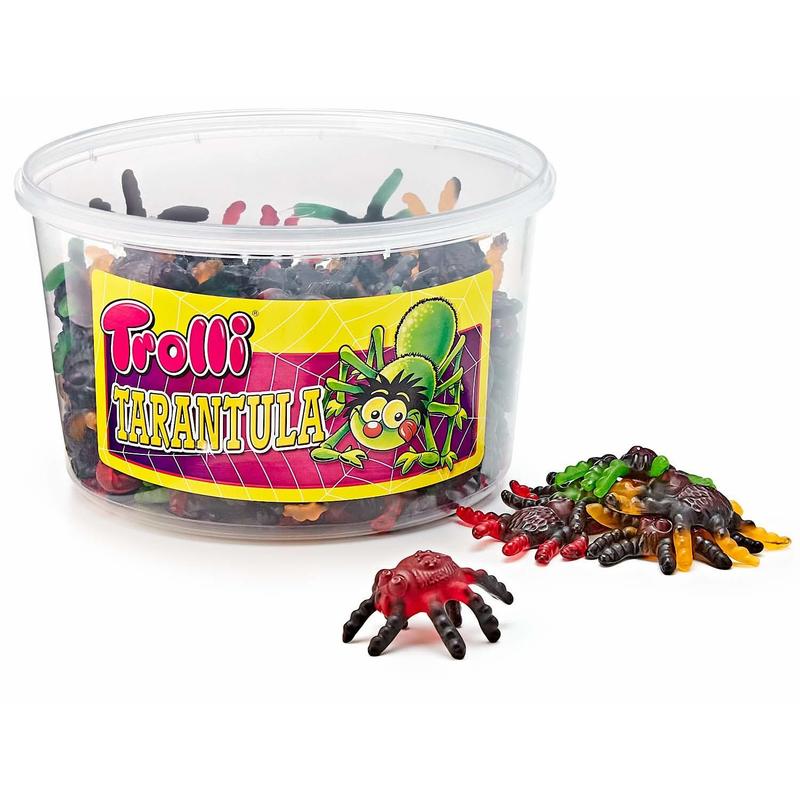 E-shop Trolli Tarantula Dose 975 g – fruchtige Tarantula-Gummis, extra saftig, praktische wiederverschließbare Dose