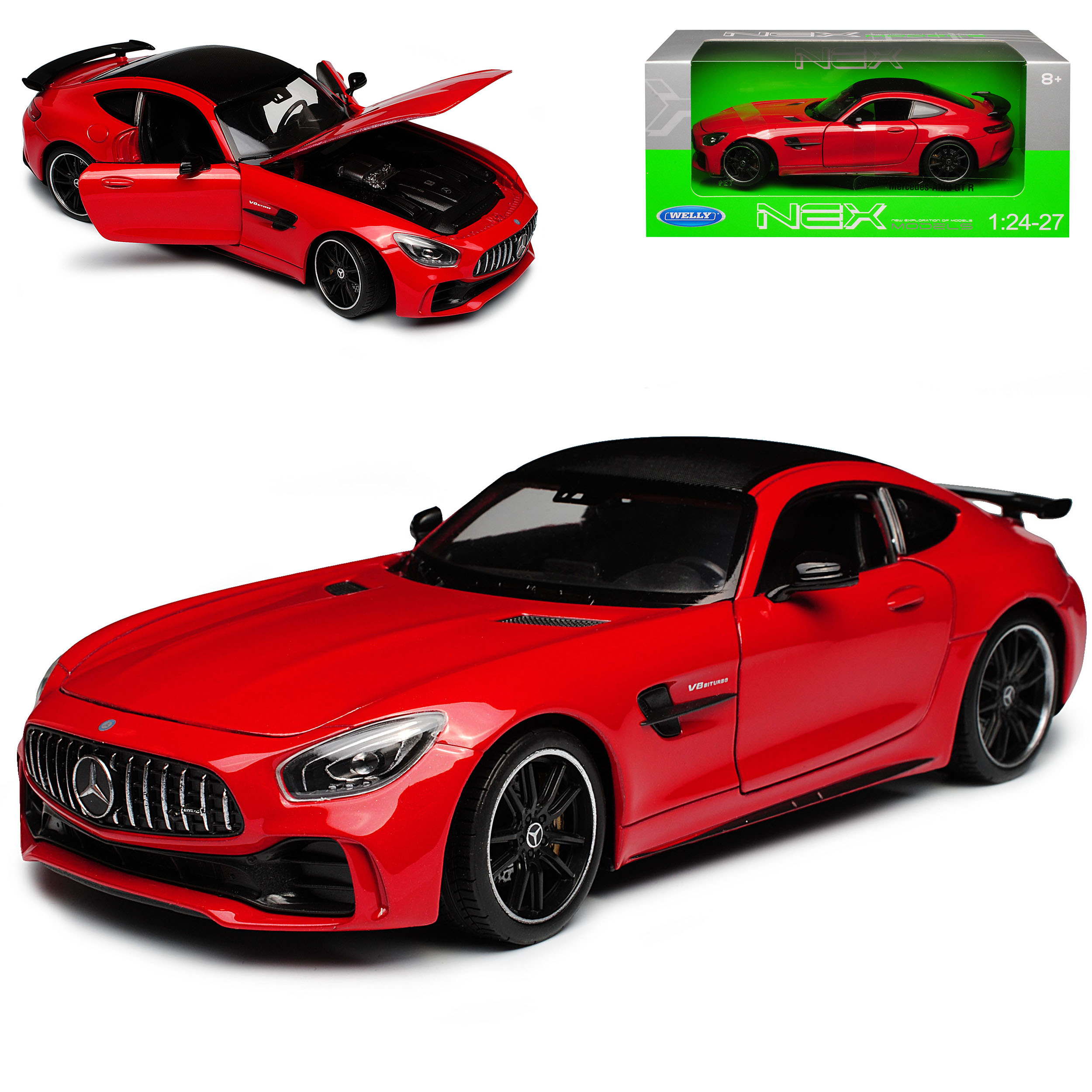 Image of Mercedes-benz Amg Coupe Red From 2014 1/24 Welly Model Car