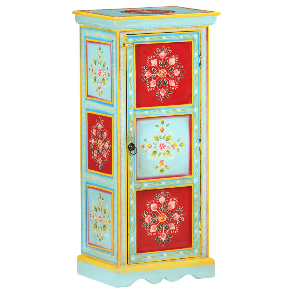 Image of Vidaxl Hand-painted 40x30x90 Cm Mango Solid Wood