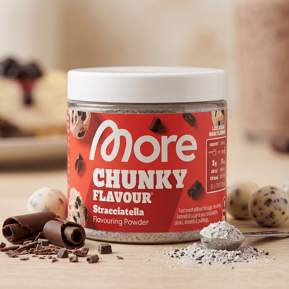 More Chunky Flavor Stracciatella Flavor Powder With Chocolate Chunks, 90g