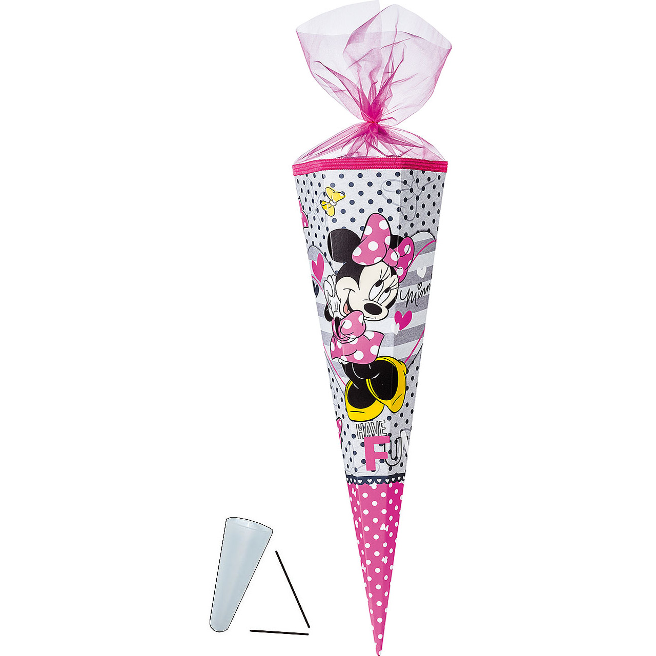 - Mouse "" - 85 Cm - Organza Finish - Candy Cone - With/without Plastic Lace - For Girls - Mouse - Playhouse Mice - Polka Dot Sc