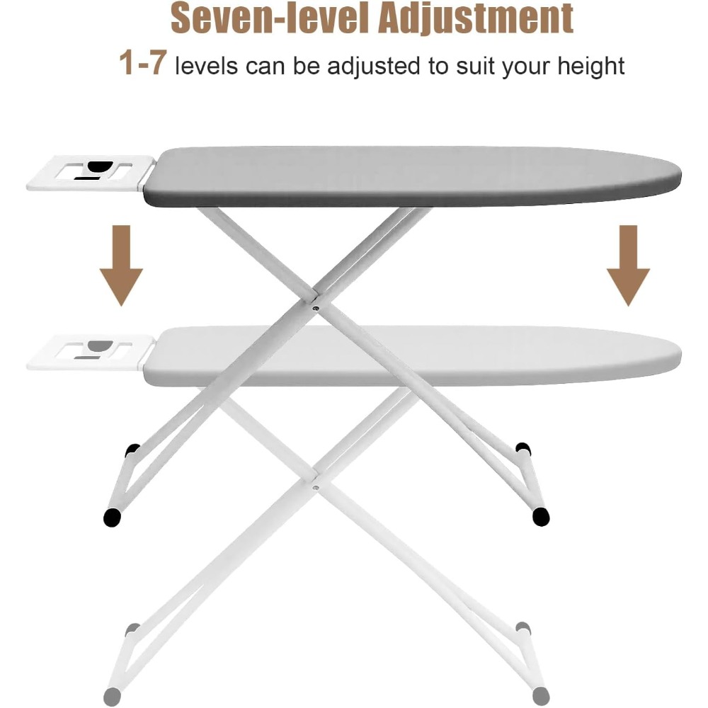 adjustable folding ironing board metal frame reinforced household ironing table portable for living room no battery required details 5