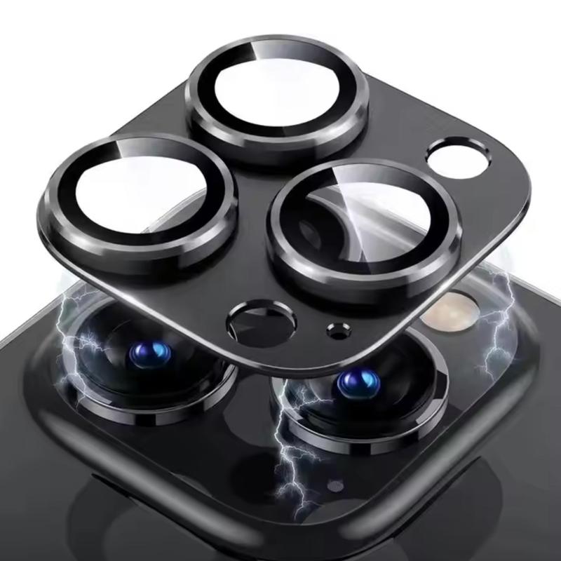 Image of Camera Protection Aluminum In Black For Iphone