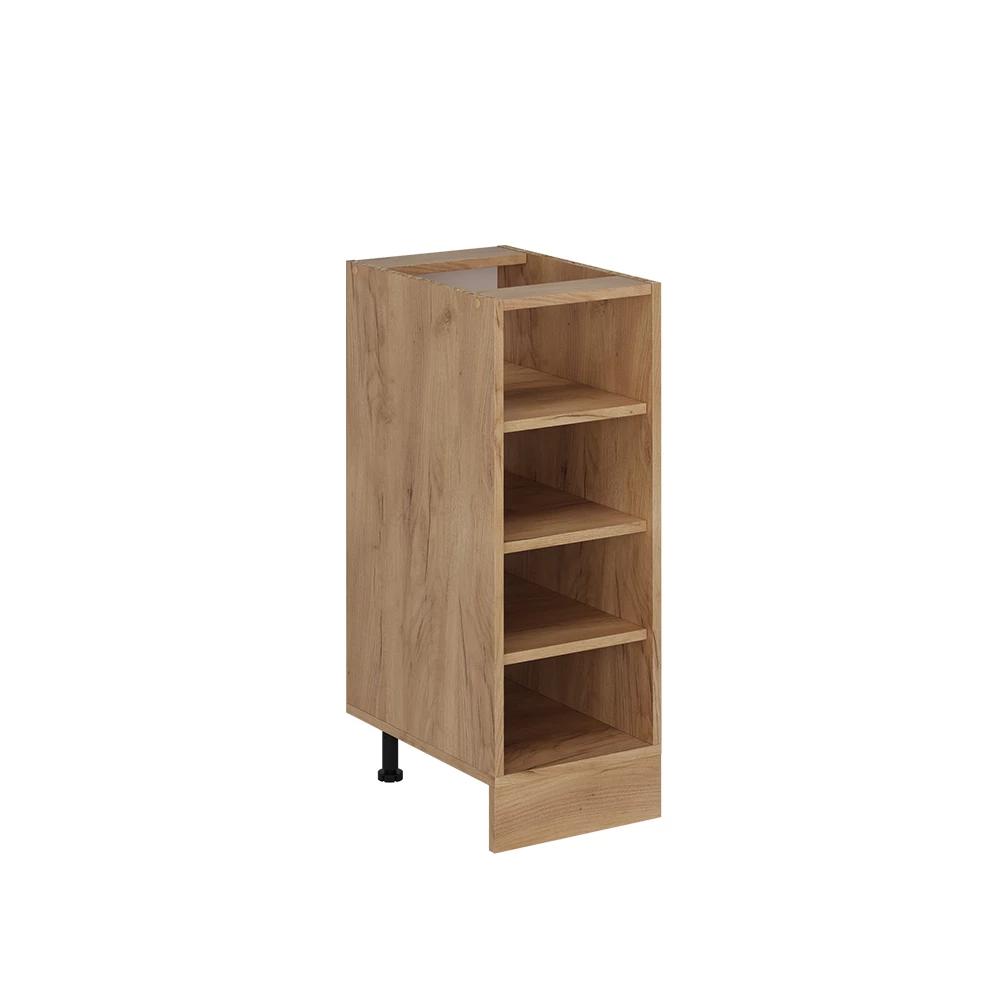 Image of Oak Kitchen Shelf, 30 Cm, Without Worktop, Open Kitchen Cabinet, Base Cabinet, Kitchen Furniture, 16 Mm Chipboard