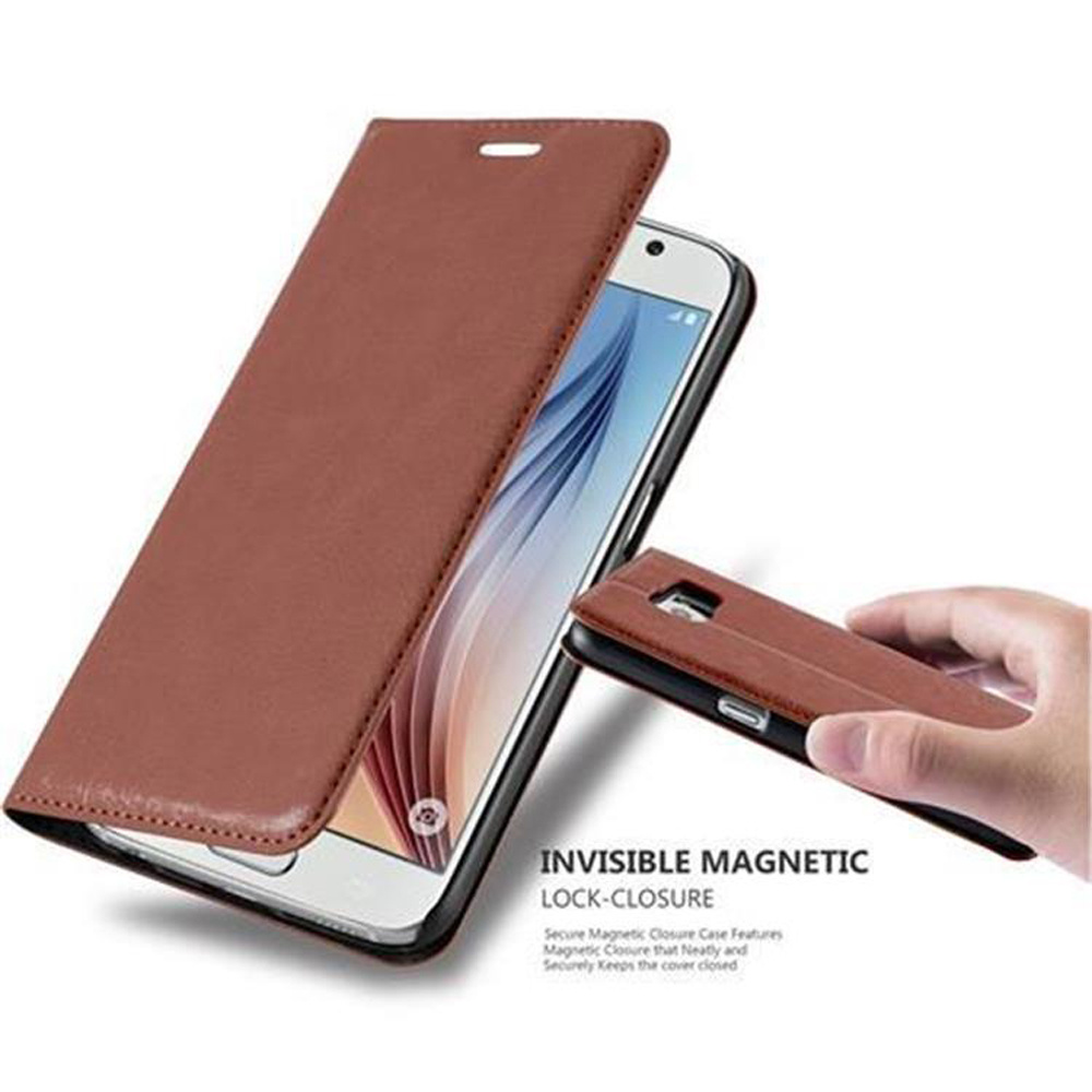 Case Compatible For Galaxy S6 Protective Case With Magnetic Closure, Stand Function And Card Slot Flip Case Cover Case Mobile Flip Case Book Bag