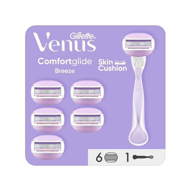 Gillette Venus Breeze Razor + Replacement 6-pack