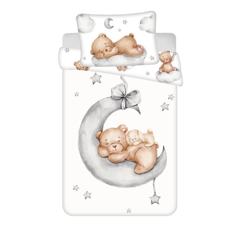 Teddy "ribbon" Bedding Set, 100x135 Cm, 100% Cotton