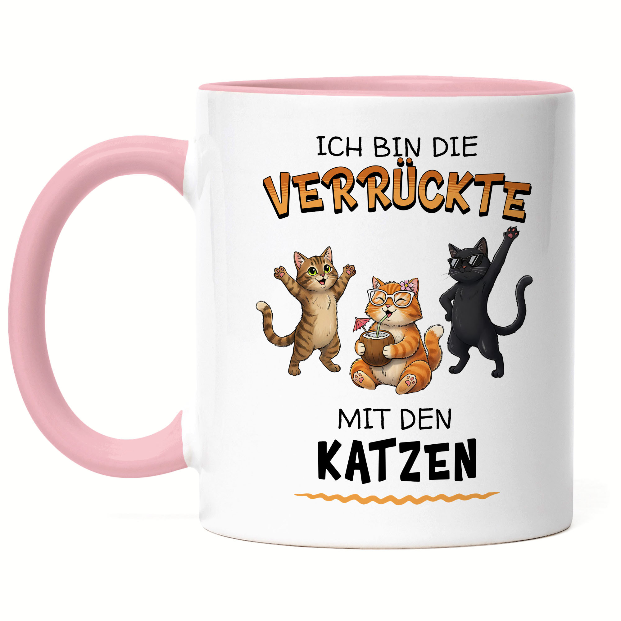 Image of I'm The With Mug - Yellow, Funny Quote, Humor, Cat Lover Gift Idea For Women - Coffee Cup, Coffee Mug