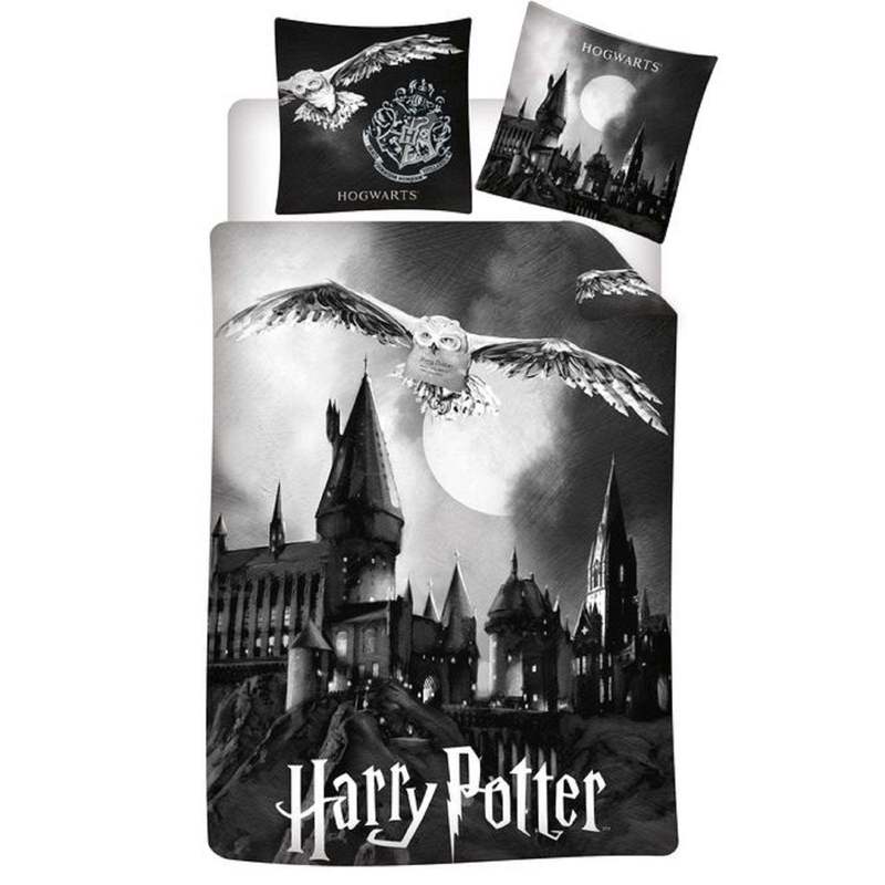 Harry Potter Flannel Reversible Duvet Cover Hogwarts 2pcs 135 X 200 Cm