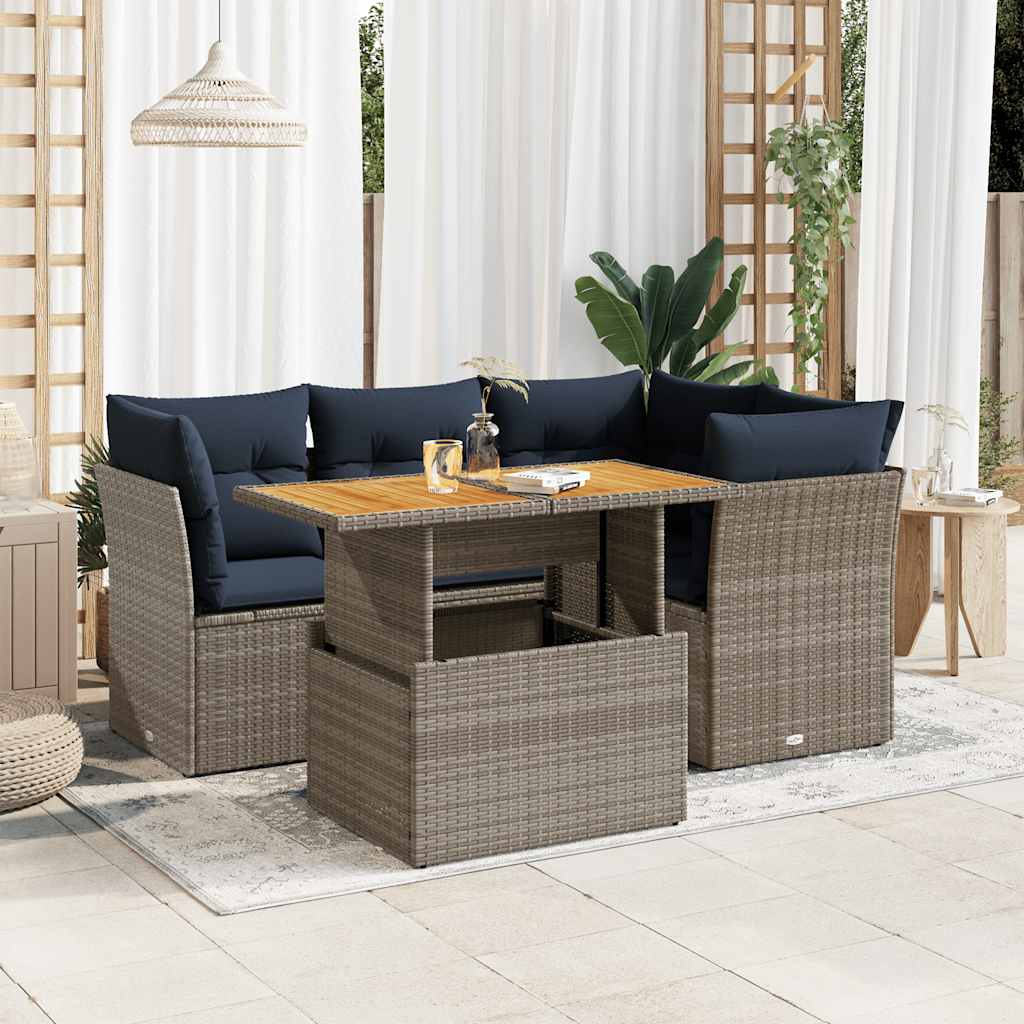 Image of Vidaxl Garden Sofa Set, Outdoor Sofa Set, Patio Lounge Set, Garden Lounge Furniture