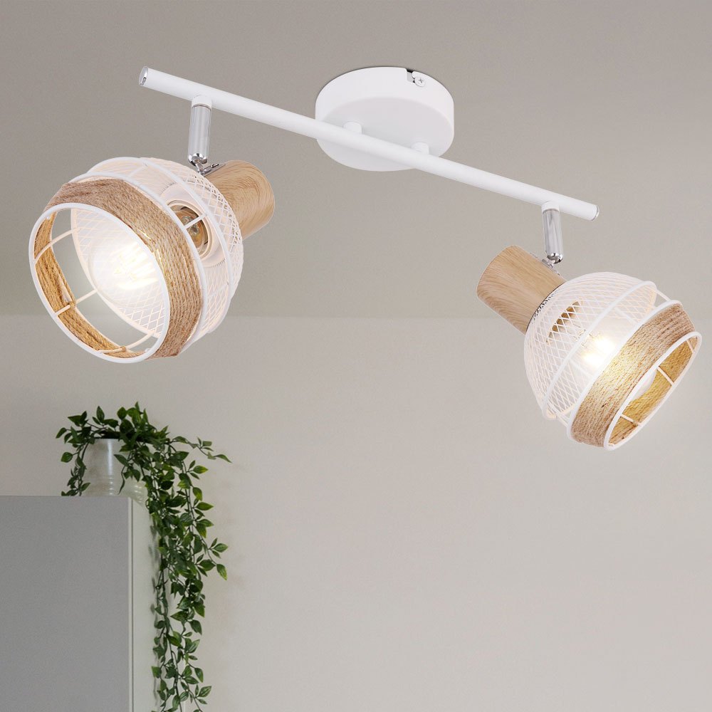 Image of Vintage Ceiling Beam Adjustable Wood-look Living Room Lighting Cage Lamp 54021-2