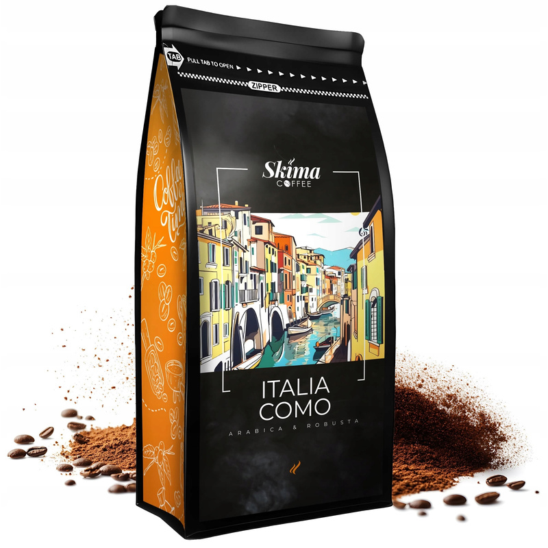 Honey Coffee 500g Italy Como Freshly Roasted Skim Coffee + Free