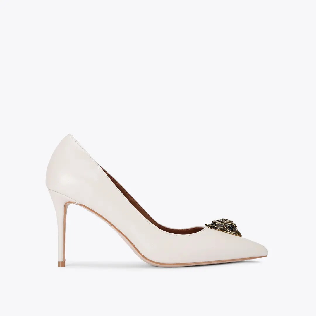 Image of Geiger Belgravia Eagle Court 932 Women's Heeled Sandals Model 3939941109, Elegant Creamy White, Upper Made Of Synthetic Leather (microfiber Synthetic Leather), Comfortable Premium Everyday Footwear