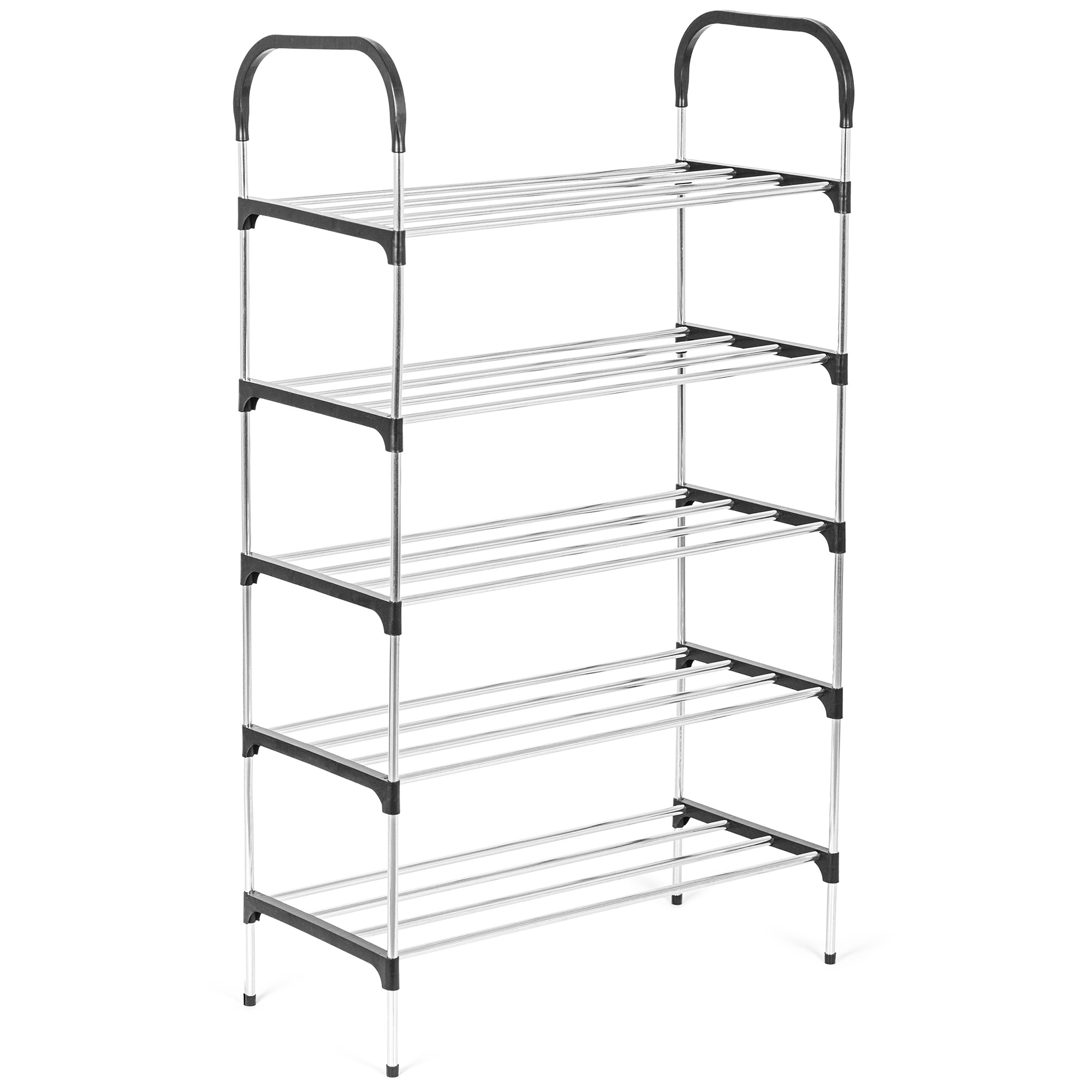 Narrow Shoe Rack – Stackable, Modular Stand For Entryway And Closet; -; Stable, Anti-slip Feet; For Quick Drying; Holds 10–12 Pairs; 57 × 26 × 96 Cm