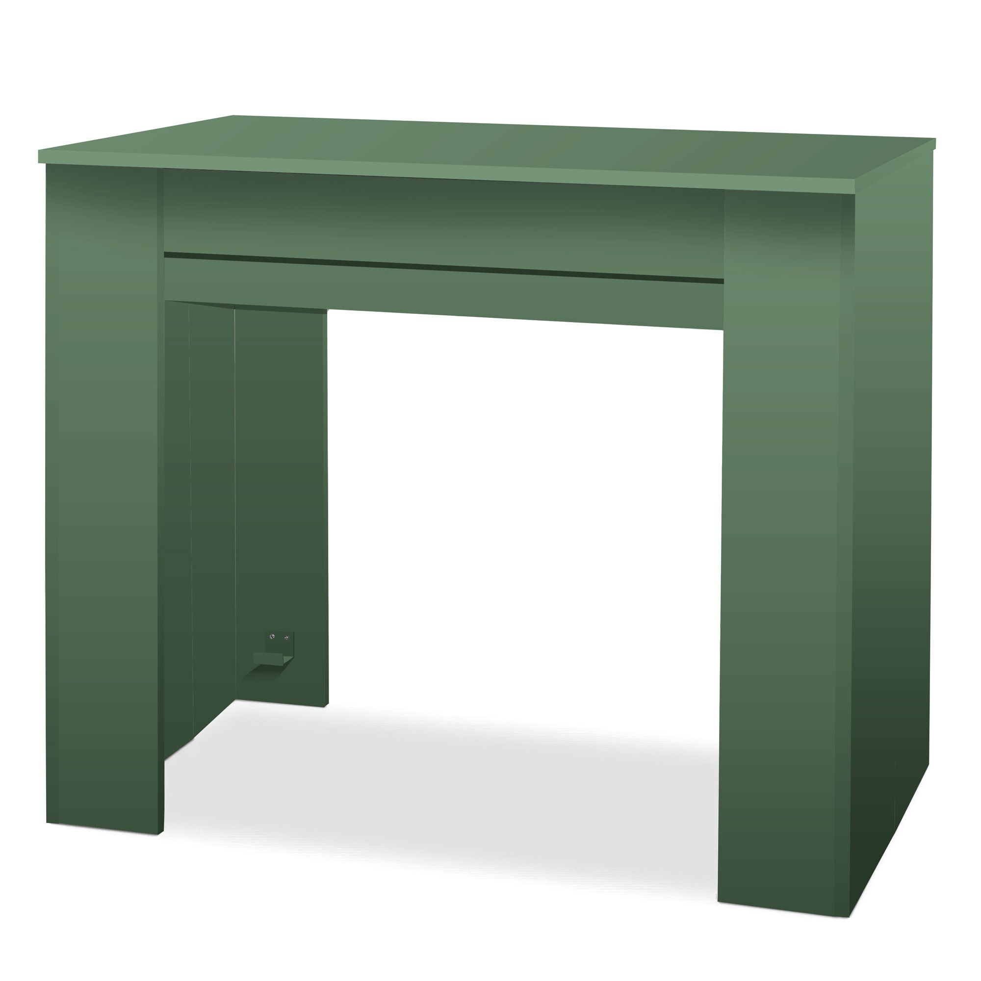 TEMU - Console de table extensible 91X50/250 cm en mélamine vert sagesse anti-rayures