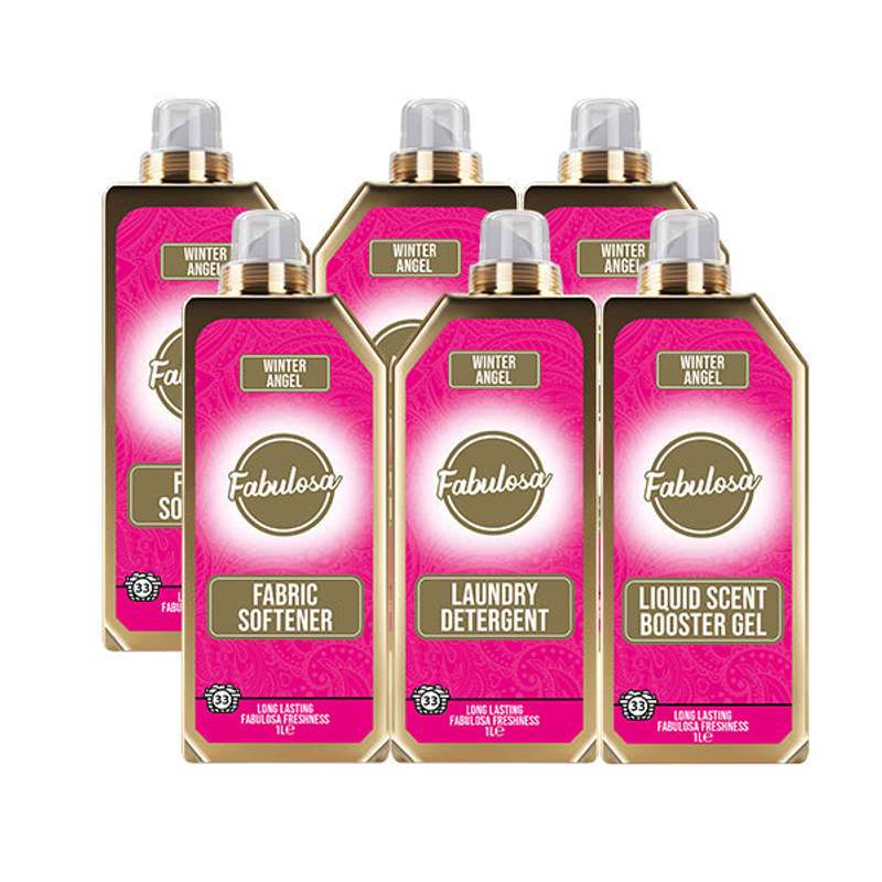 TEMU Winter Fragranced Laundry 6pcs Bundle, 2x Laundry Detergent, 2x Fabric Softener, 2x Liquid Scent