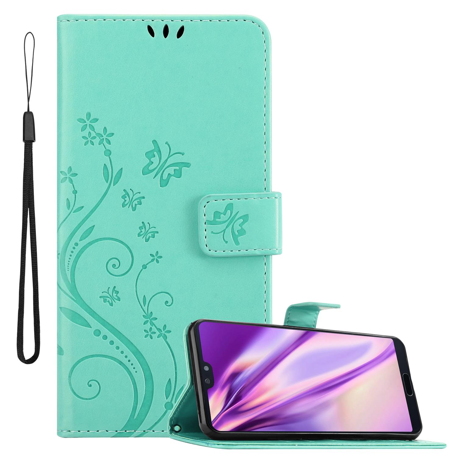Case Compatible For Huawei P20 Pro / P20 Plus Protective Cover With Magnetic Closure, Stand Function And Card Slots Flip Case Flower Cover Phone Case Foldable Case Book Bag