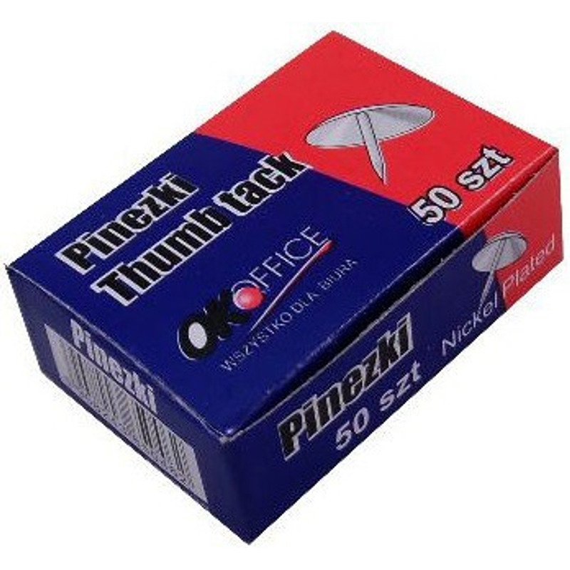Silver Thumbtacks, 50pcs