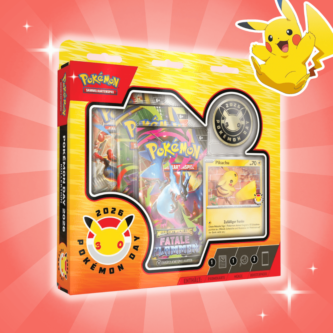 Pokémon Day 2026 - Special Collection | 3 Booster Packs | German | & Coin