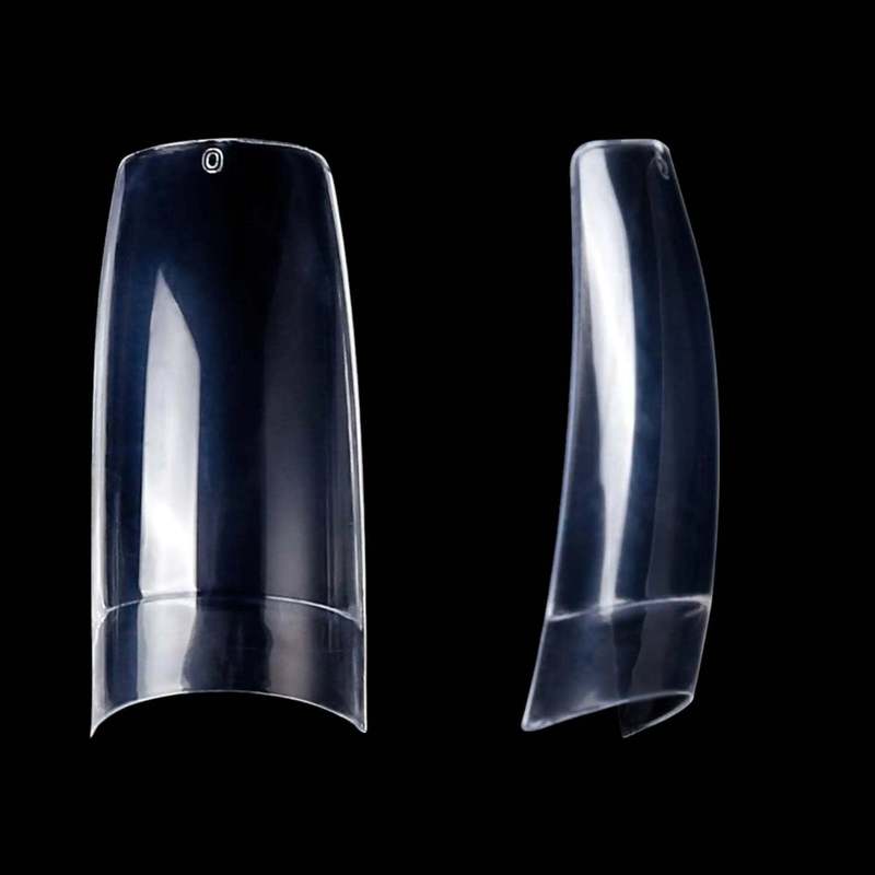 100 Transparent Small Notch Coffin Capsules – 10 Sizes – Half