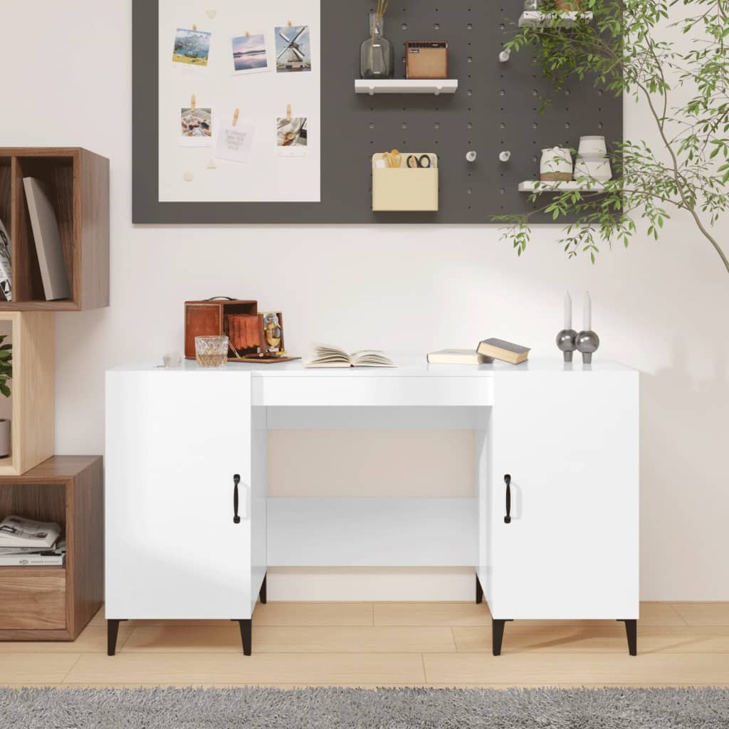 Image of Vidaxl Desk Desks Office Desk Computer Desk Table Laptop Desk Pc Desk Work Desk Office Furniture Desk With Storage