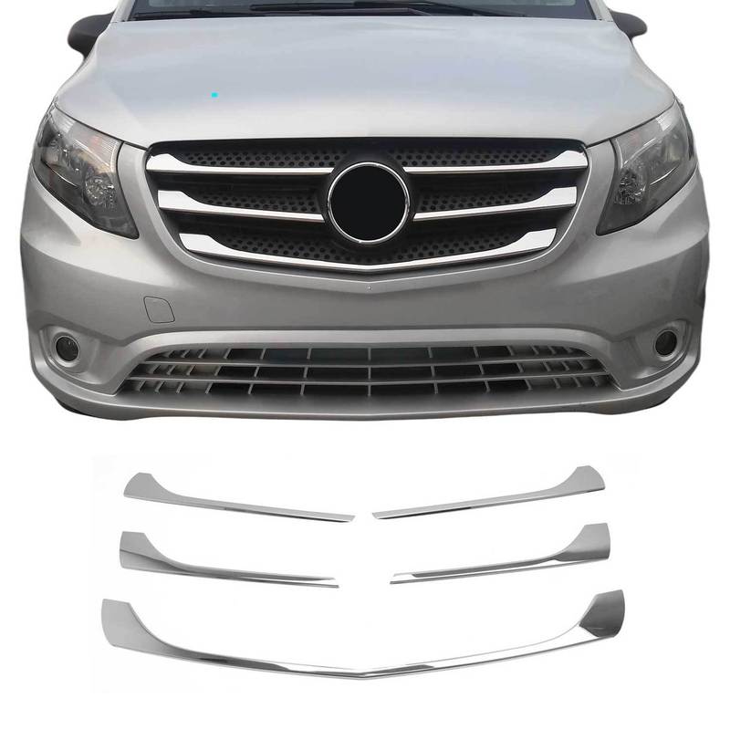 Cooler Grille Strips For W447 2014-2019, Chrome, 5x