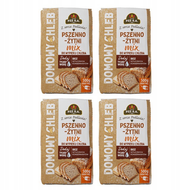 Image of Pzz Bread Baking Mix Wheat-rye 500g X 4pcs