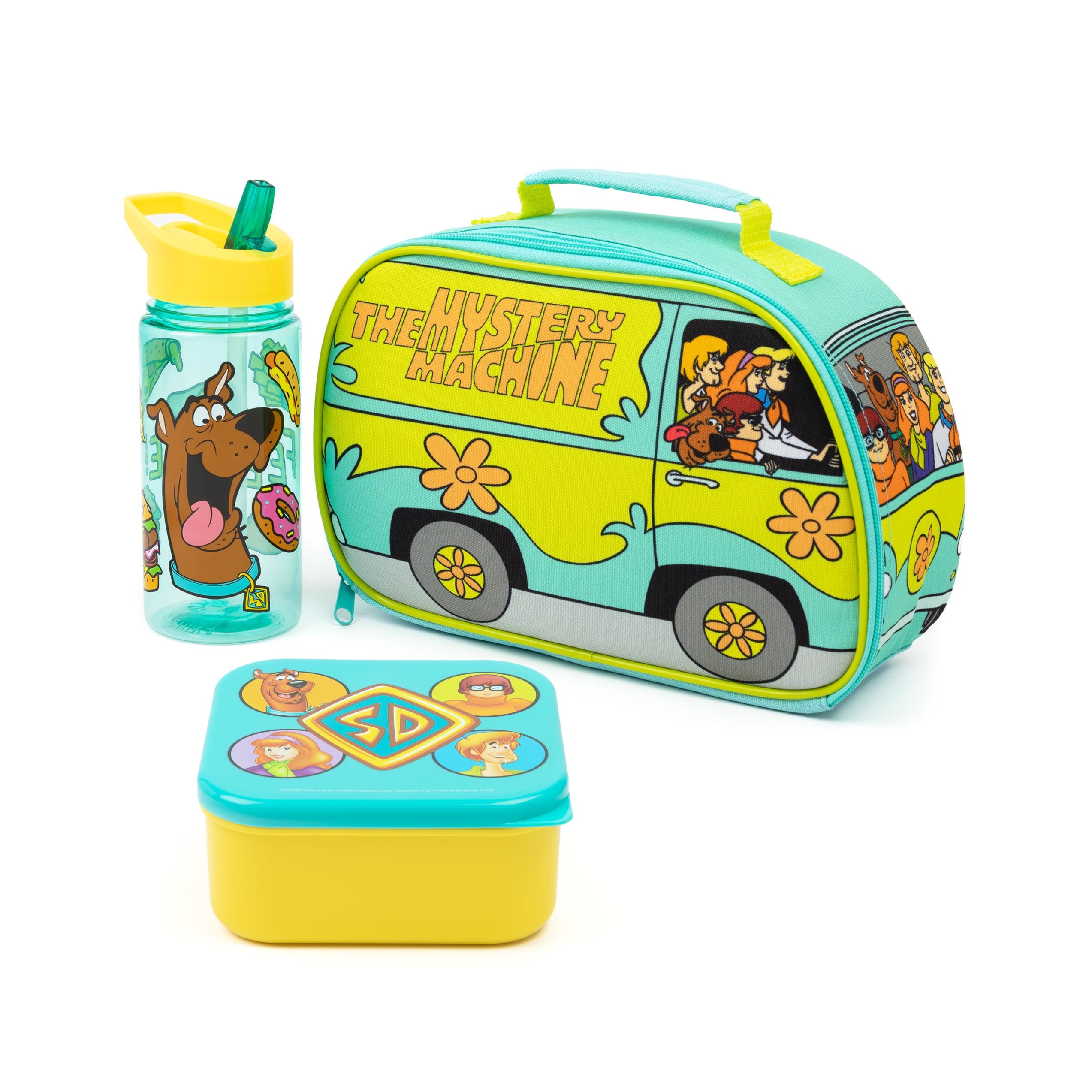 TEMU Scooby-doo Kids Lunch Box Set | 3 Piece Machine Lunch Bag, Bottle And Snack Pot Set | Shaggy, , & Cartooncomplete Matching Bundle | Back To